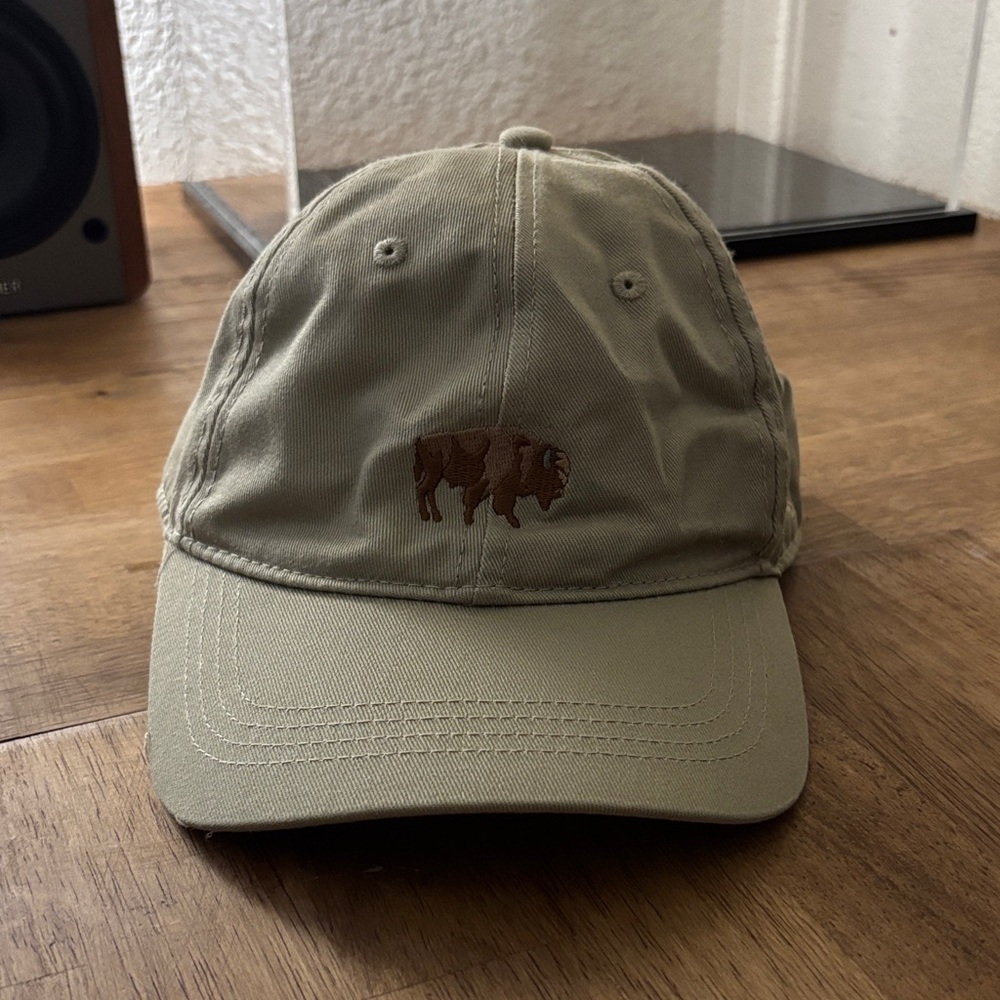 Open Road Brands Olive Green Cap with Brown Buffalo